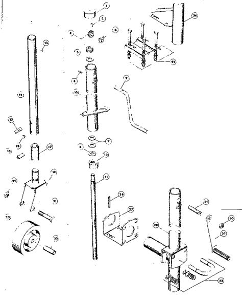 fulton trailer screw jacks parts model  sears partsdirect