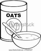 Oat Oatmeal Coloring Template Meal Bowl sketch template