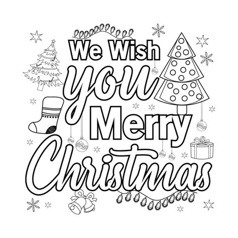 merry christmas coloring page christmas  art coloring page design
