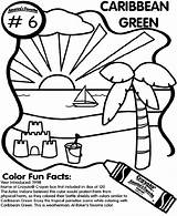 Coloring Caribbean Crayola Green Pages sketch template