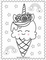 Unicorn Coloring Pages Printable Colouring Ice Cream Cone Sweet Cute Cake Sheet Book Super Kids Sheets Thepurplepumpkinblog Print Magical Rainbows sketch template