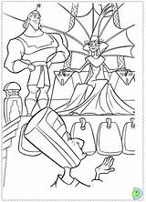 Coloring Emperor Kuzco Dinokids Groove Close Print sketch template