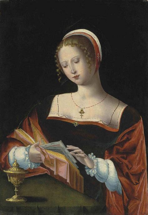 saint mary magdalene workshop of the master of the female half lengths active antwerp 1st