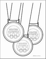 Coloring Medal Olympic Drawing Olympics Winter Clip Medals Pages Printable Getcolorings Getdrawings sketch template