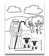 Psalm Shepherd Crafts sketch template