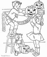 Coloring Halloween Pages Pumpkin Printable Kids Vintage Kid Scary Adult Sheets Fall Contest Drawings Pumpkins Colouring Print Books Color Book sketch template