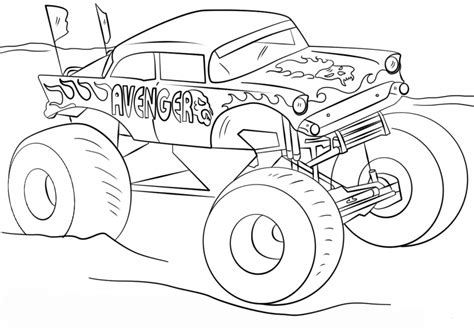 monster jam truck pages coloring pages