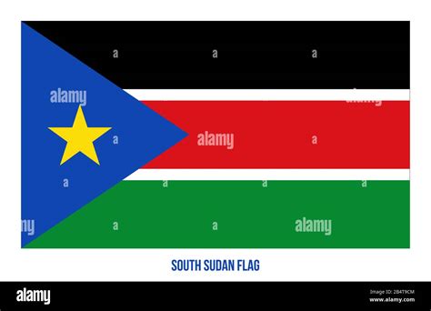 sudán del sur bandera vector ilustración sobre fondo blanco bandera