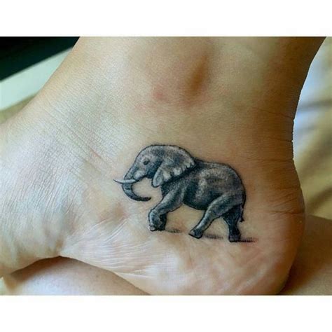 gorgeous silhouette elephant tattoo on ankle silhouette elephant