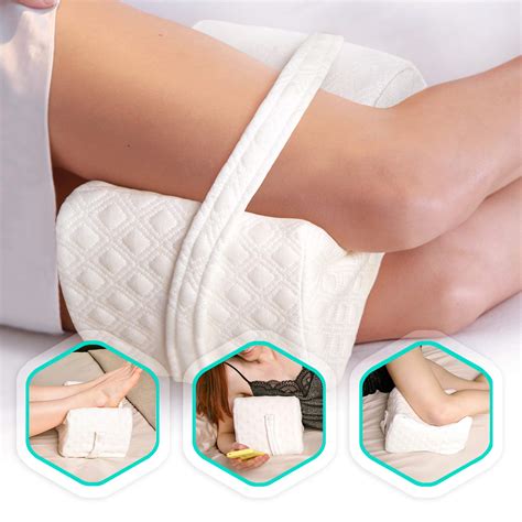 aeris knee pillow for side sleepers 100 memory foam leg pillow for