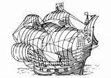 Segelschiff Barco Malvorlage Velero sketch template