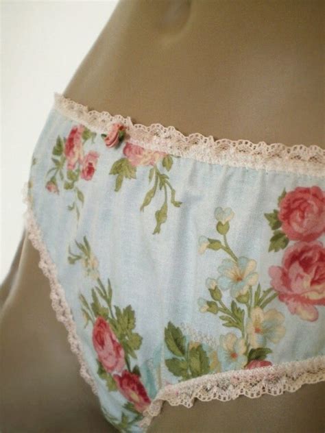 Items Similar To Rose Print Panties Handmade Cotton Knickers Old