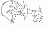 Raichu Pikachu Drawing Colorluna Getdrawings sketch template