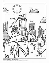 Coloring Towers Book sketch template