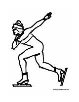 Speed Skating Coloring Pages Skater Ice Sports sketch template
