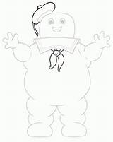 Puft Ghostbusters Marshmallow Ghost Slimer Ghostbuster Busters Coloringhome sketch template
