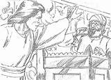 Zechariah Coloring Gabriel Pages Luke Appears Papan Pilih John Foretold Birth sketch template
