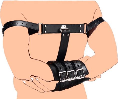 Arms Behind Back Restraints Strap Leather Arm Binder Sex Armbinders