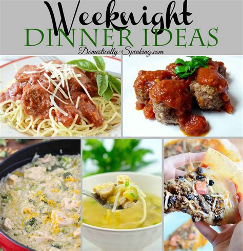 weeknight dinner ideas domestically speaking