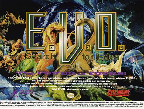Video Game Ad Of The Day E V O Search For Eden
