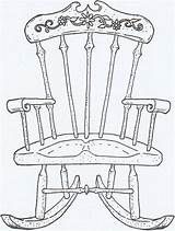 Chair Rocking Coloring Sheets Uploaded User Marker Stamps sketch template