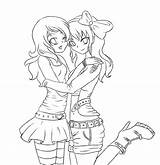 Coloring Anime Friends Girl Friend Pages Easy Drawing Quotes Lineart Nc Drawings Manga Getdrawings Two Deviantart School Quotesgram Getcoloringpages Group sketch template