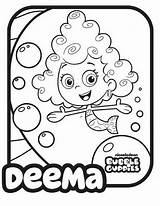 Guppies Deema Colorear Party Lindas Grouper Imprimé Cartoni Colorea Pinta sketch template