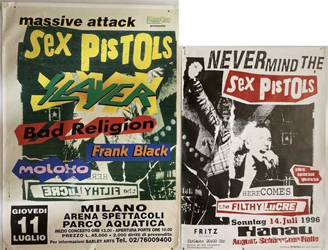 Lot 386 Sex Pistols Concert Posters Italy