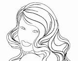 Young Girl Coloring Coloringcrew sketch template