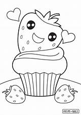 Coloring Cupcake Pages Cute Printable Comments sketch template
