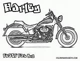 Harley Coloring Davidson Printable Pages Motorcycles sketch template