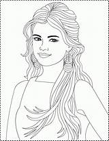Selena Gomez Coloring Pages Colouring Printable Print Demi Lovato Color Book Easy Drawing Choose Board Waverly Place Fashion Line sketch template