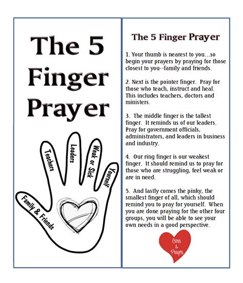 finger prayer bookmark nardin park church