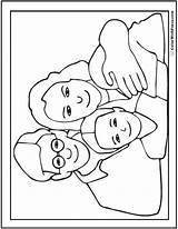 Coloring Family Mothers Pages Son Printable Mom Mother Colorwithfuzzy sketch template