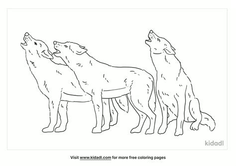 wolf pack hunting coloring pages