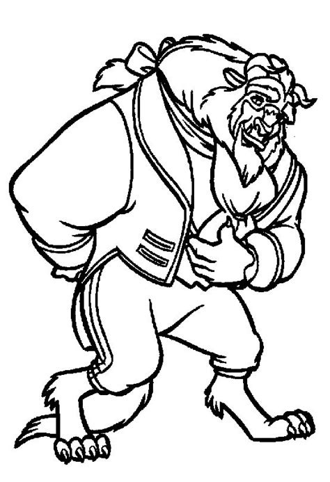 beauty   beast characters coloring pages  getdrawings