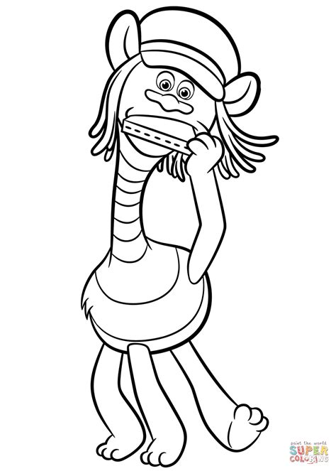 cooper  trolls coloring page  printable coloring pages