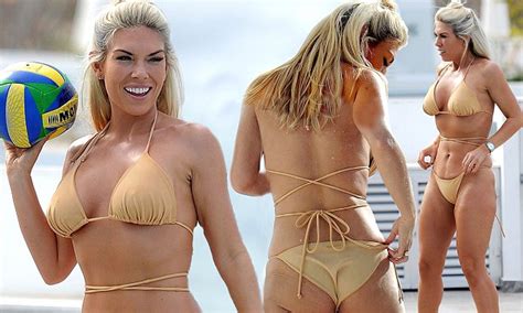 Frankie Essex Wears Gold Bikini In Portugal Daily Mail