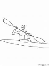 Coloring Canoe Sprint Pages Printable Sport Comments Getcolorings sketch template