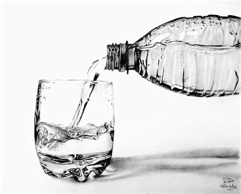 Water And Glass Drawings By Hanna Asfour Realistische