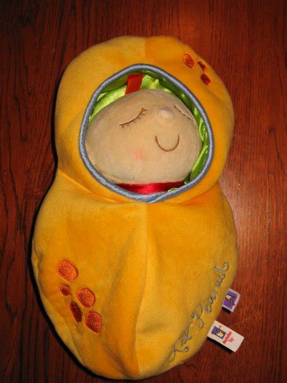 manhattan toy lil peanut plush doll and peanut bed