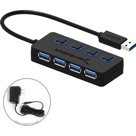 sabrent usb   port hub  individual power switches