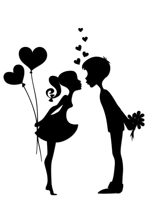 Couple Kiss Silhouette At Getdrawings Free Download
