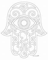 Hamsa Coloring Hand Pages Drawing Blank Embroidery Printable Pattern Print Patterns Template Handprint Donteatthepaste Colouring Jewish Clipart Drawings Color Tattoo sketch template