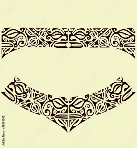 Maori Mask Band Tattoo Stock Vector Adobe Stock