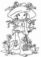 Girl Coloring Pages Country Getdrawings Digi Stamps sketch template