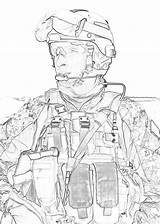 Coloring Marines Military Grayscale sketch template