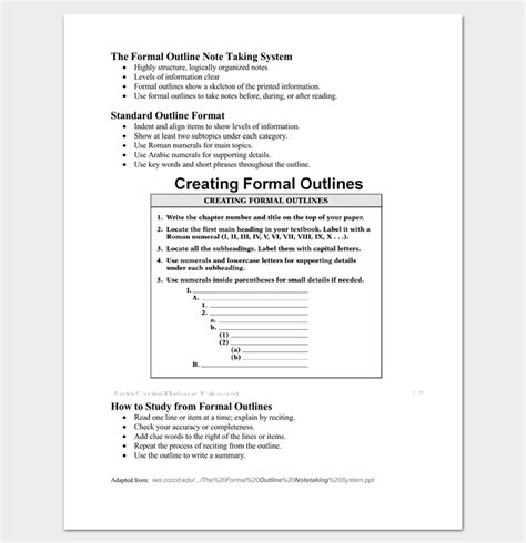 blank outline template  examples  formats  word