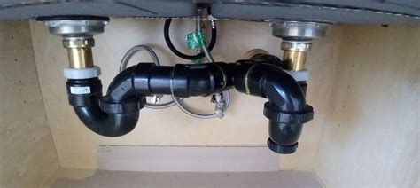 install double kitchen sink plumbing  easy steps