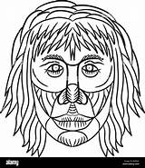 Homo Habilis Face Sketch Illustration Drawing Style Viewed Primitive Earliest Genus Members Early Front Man Stock Alamy Rudolfensis sketch template